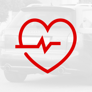 Наклейка на автомобиль Сердце / Кардиолог