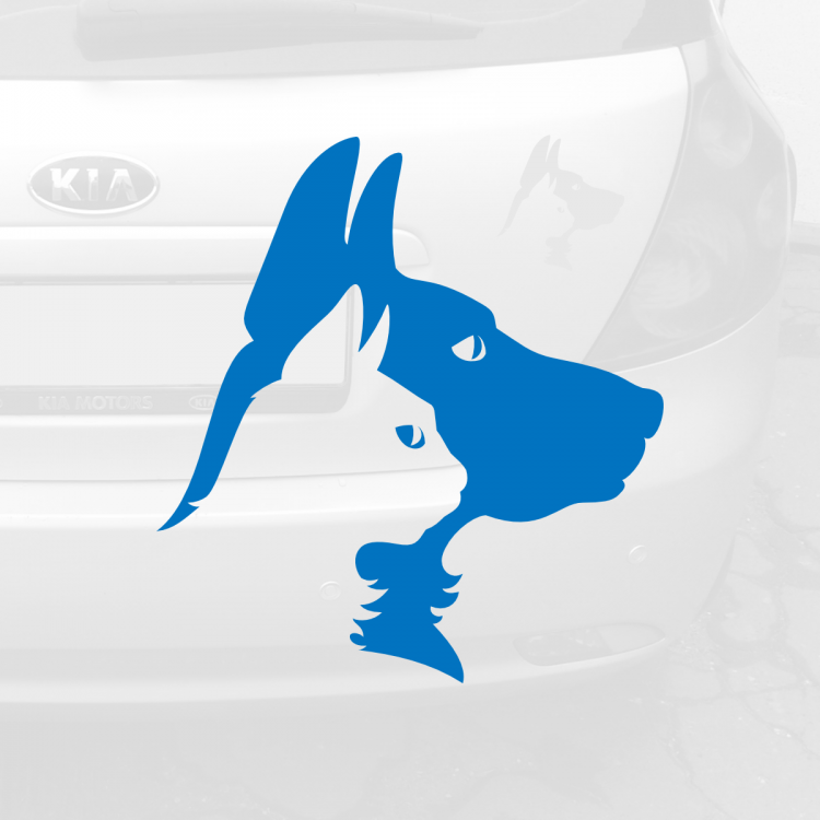 Наклейка на автомобиль Ветеринар / Кот и собака / Котопёс