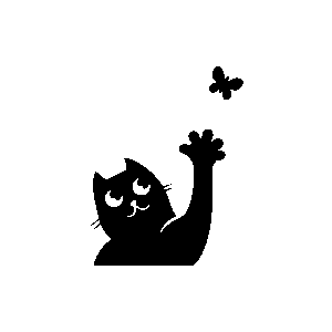 Кот с бабочкой simplecreative
